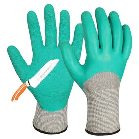 Work Gloves Manufacturer - High Quality Anti-Cut Pleated Latex Coated HPPE