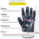 Safety Gloves Factory - High Quality Heavy-Duty Blue Acrylic Full Coating Oil