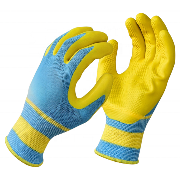 Safety Gloves Supplier - High Quality Yellow Thick Latex Coated Waterproof Oil