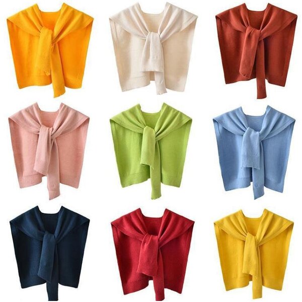 Knitted Shawl Factory - OEM/ODM Women's Outer Decorative Solid Color Fashion Top