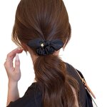 Hair Accessories Manufacturer - OEM/ODM Fashion Satin Bow Solid Color Elastic Scrunchies