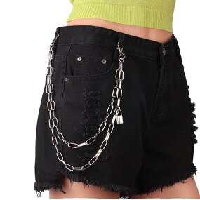 Waist Chain Manufacturer - OEM/ODM European American Hip-hop Punk Pentagram Pendant Tassel