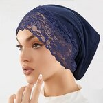 Pullover Hat Factory - OEM/ODM New Malaysian Women Muslim Solid Color Simple Lace Tube