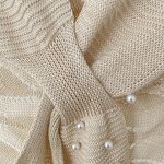 Knitted Shawl Manufacturer - OEM/ODM for Women Paired Spring Summer Wavy Pearl