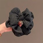 Hair Band Manufacturer - OEM/ODM Gray Bow High Elasticity Handmade for Ponytails Headdress