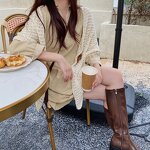 Triangular Shawl Manufacturer - OEM/ODM New Korean Hollow Large Cape Solid Color Warm