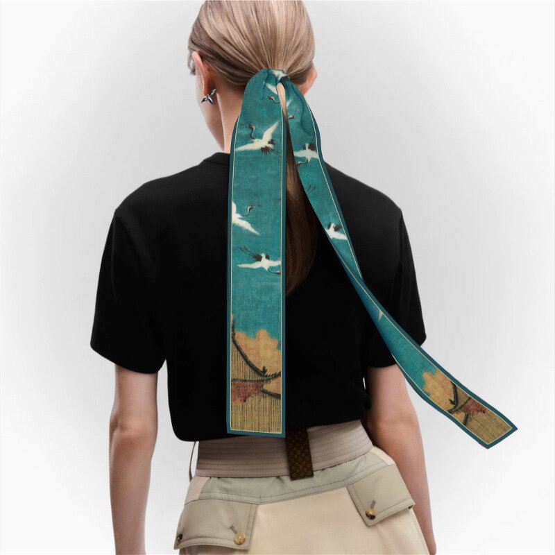 Small Scarf Manufacturer - OEM/ODM Women's Long Strips Ribbons Tied Bags Decorative Handle