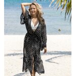 Beach Cover Skirt Manufacturer - OEM/ODM European American Chiffon Trumpet Sleeve Vacation Sunscreen