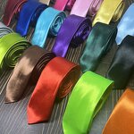 Men's Tie Factory - OEM/ODM Best Selling Luxury Plain 5cm Skinny Solid Color Necktie