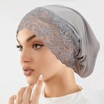 Pullover Hat Factory - OEM/ODM New Malaysian Women Muslim Solid Color Simple Lace Tube