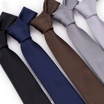Polyester Tie Manufacturer - OEM/ODM Men Solid Business Narrow Solid Color Shirt Match