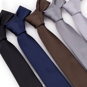 Polyester Tie Manufacturer - OEM/ODM Men Solid Business Narrow Solid Color Shirt Match