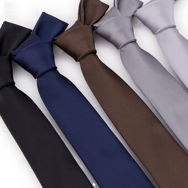 Polyester Tie Manufacturer - OEM/ODM Men Solid Business Narrow Solid Color Shirt Match