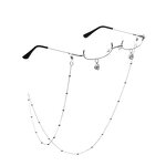 Chain Eyeglass Frame Factory - OEM/ODM Female Retro Lensless Half Frame Decorative Curved Mirror