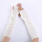 Long Arm Gloves Manufacturer - OEM/ODM High Quality Soft Solid Color Winter Knitted for Cycling