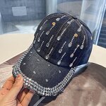 Baseball Cap Manufacturer - OEM/ODM 2025 New Female British Denim Diamond Casual Adult