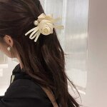 Hair Tie Factory - OEM/ODM French Retro Rose Large Intestine Bow Peal Scrunchies