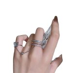 Diamond Ring Factory - OEM/ODM Women's Fashionable butterfly Tassel Niche Design Super Ins Sparkling