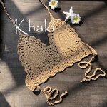 Triangle Bikini Top Manufacturer - OEM/ODM 2021 New Woman Hollow Out Swimsuit Crochet Black