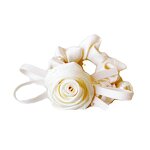 Hair Tie Factory - OEM/ODM French Retro Rose Large Intestine Bow Peal Scrunchies