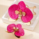 Bangle Bracelet Set Factory - OEM/ODM Fashion Summer Party Exaggerated Oil Dripping Flower
