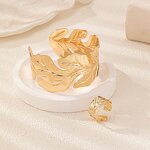 Cuff Bracelets Manufacturer - OEM/ODM Women's Leaf Ethnic Design Metal Geometric Punk