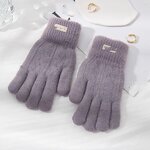 Korean Style Gloves Factory - OEM/ODM Warm Touch Screen Knitted Plus Velvet Thickened Student