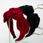 Headband Manufacturer - OEM/ODM Creative Korean Multi-Layered Velvet Floral Large Flower