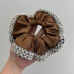 Headband Factory - OEM/ODM French High-end Satin Retro Pearl Crystal Edge Large Intestine