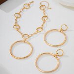 Necklace and Earrings Set Manufacturer - OEM/ODM Fashion Round Pendant Vintage Circle Chain