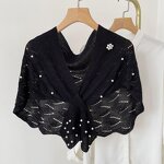 Knitted Shawl Manufacturer - OEM/ODM for Women Paired Spring Summer Wavy Pearl