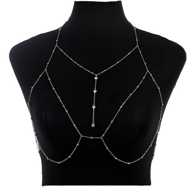 Body Chain Necklace Factory - OEM/ODM Luxury Crystal Rhinestone Hot Selling 18K Gold Plated