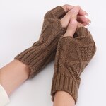 Half Finger Gloves Manufacturer - OEM/ODM Unisex Winter Soft Warm Arm Mittens Outdoor Sport