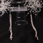 Bridal Crown Factory - OEM/ODM French Style Fashionable Crystal Tassel High-end Dress