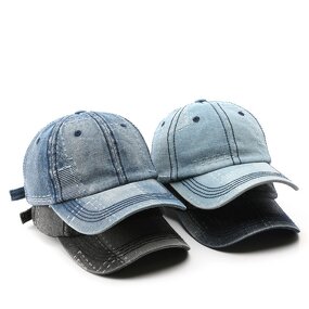 Baseball Hat Factory - OEM/ODM Embroidered Washed Vintage Adjustable 6 Panel Denim