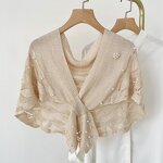 Knitted Shawl Manufacturer - OEM/ODM for Women Paired Spring Summer Wavy Pearl