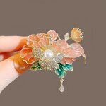 Flower Brooch Factory - OEM/ODM Cute Peony Elegant Exquisite Chinese Style Classical Pin