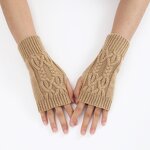 Knit Wrist Mittens Manufacturer - OEM/ODM Women Warm Gloves With Thumb Hole Winter Arm Warmer