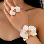 Bangle Bracelet Set Factory - OEM/ODM Fashion Summer Party Exaggerated Oil Dripping Flower