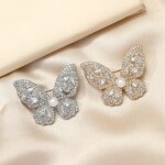 Brooch Manufacturer - OEM/ODM Bling Crystal Zircon Forest Series Butterfly Pearl Clothing