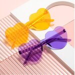 Jelly Sunglasses Manufacturer - OEM/ODM European American Women Street Photography Peach Heart Cute