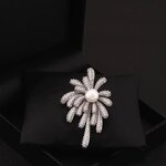 Luxury Brooch Factory - OEM/ODM 2026 Light Fireworks Retro Zircon Pearl Artistic Style