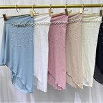 Nail Bead Headscarf Manufacturer - OEM/ODM 2025 New Shawl Elastic Solid Color Ethnic Pullover