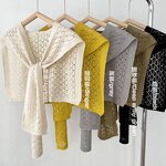 Hollowed Out Shawl Factory - OEM/ODM New Knitted Women Korean Versatile Solid Color Knotted