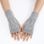 Knit Wrist Mittens Manufacturer - OEM/ODM Women Warm Gloves With Thumb Hole Winter Arm Warmer