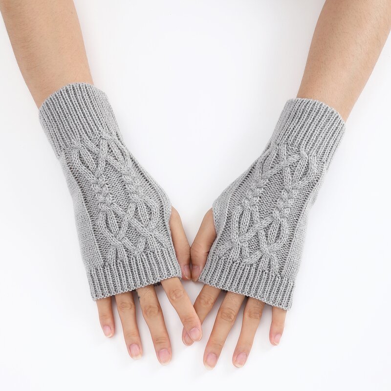 Knit Wrist Mittens Manufacturer - OEM/ODM Women Warm Gloves With Thumb Hole Winter Arm Warmer