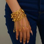 Bracelet Manufacturer - OEM/ODM European American Gold Retro Bell Indian Dance Wristband
