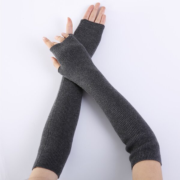 Long Arm Gloves Manufacturer - OEM/ODM High Quality Soft Solid Color Winter Knitted for Cycling