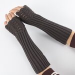 Open Finger Gloves Factory - OEM/ODM Jacquard Women Warm Knit Wrist Warmers Winter Arm