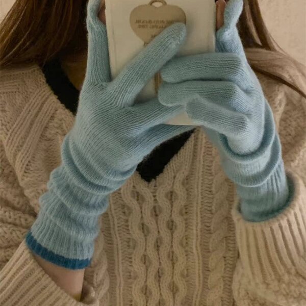 Knitted Gloves Manufacturer - OEM/ODM Plain Winter Women Warm Fashion Ladies Girls Mittens